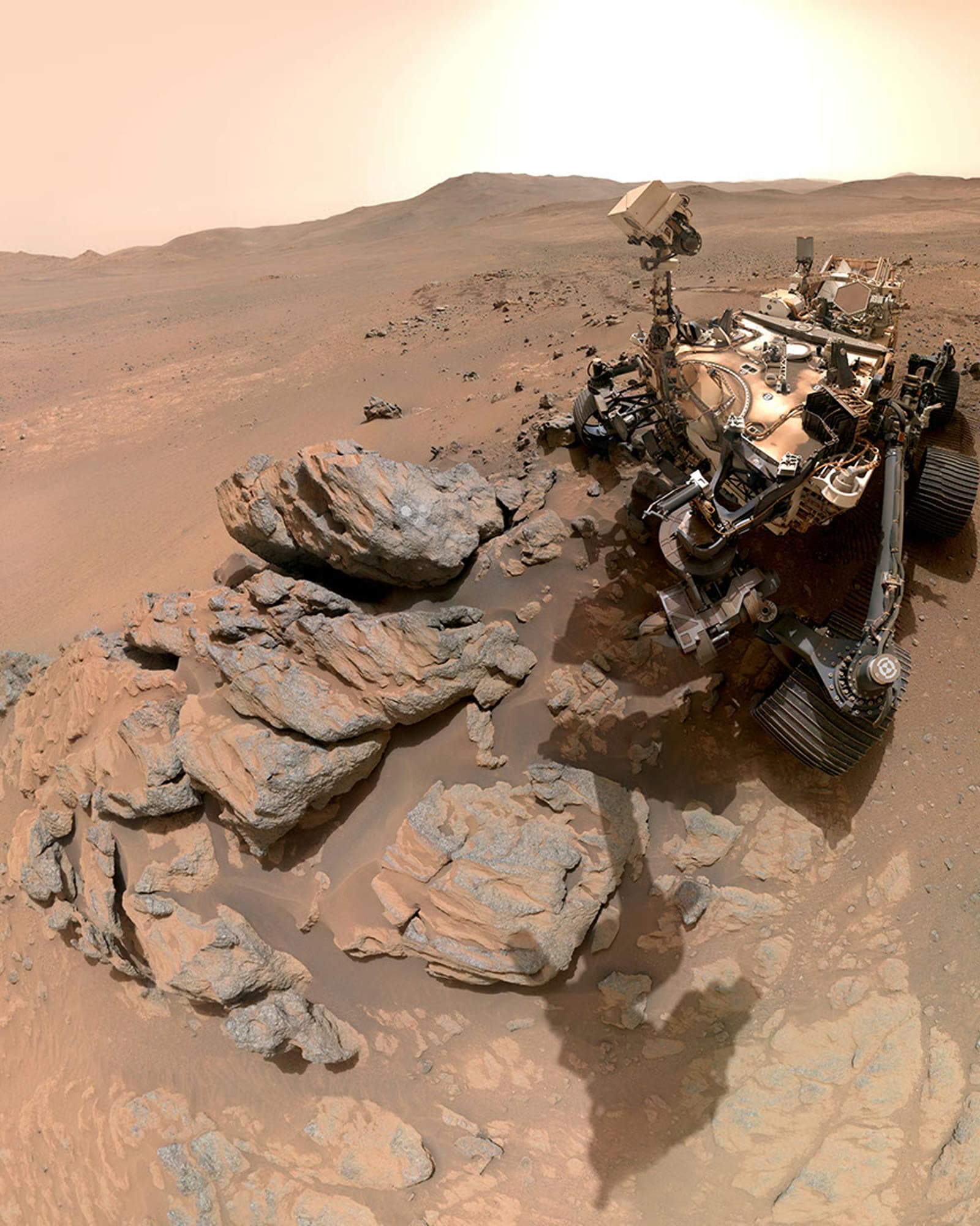 NASA's Perseverance rover taking a selfie on Mars.